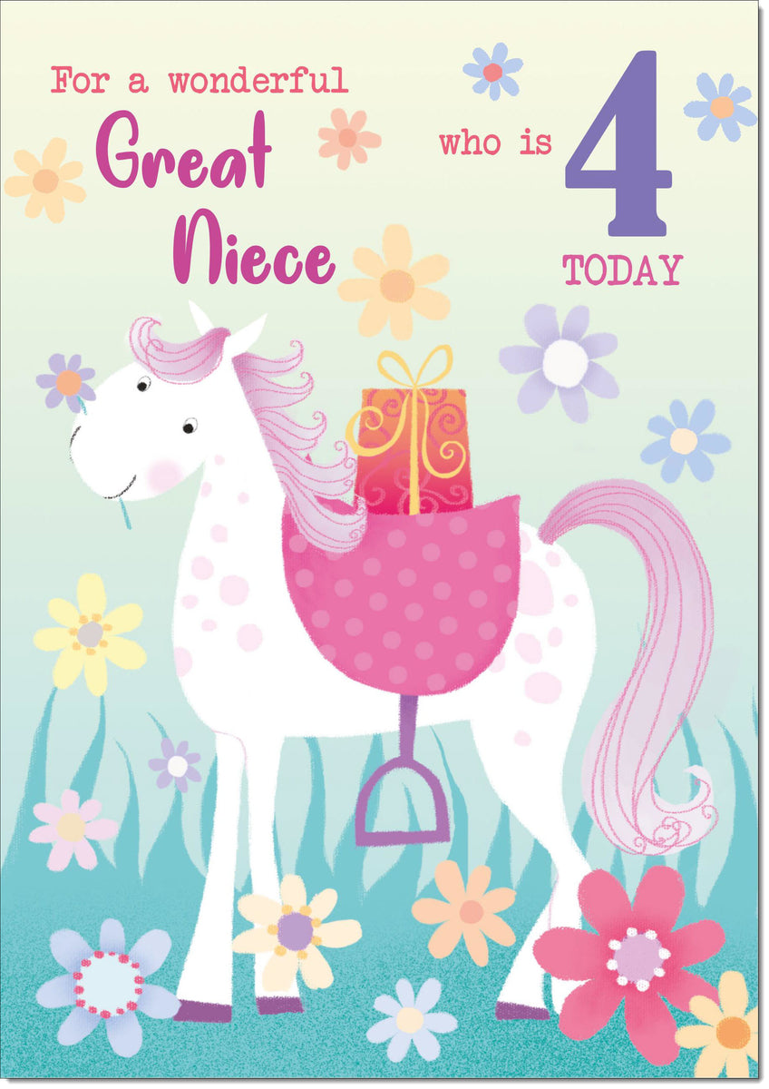 Niece 4th Birthday Badge Card - Candy Club - Greetings Cards - View #3