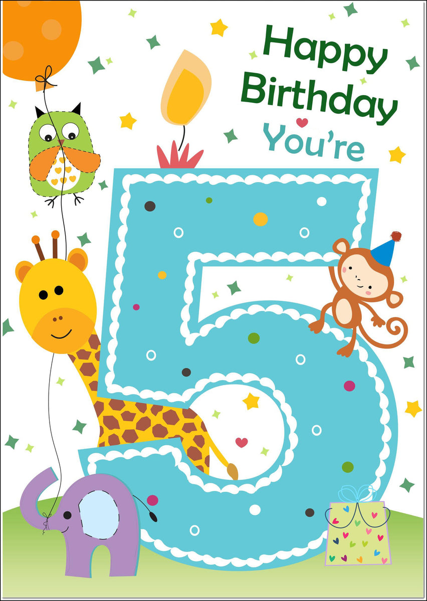 5th Birthday Card Age 5 – doodlecards
