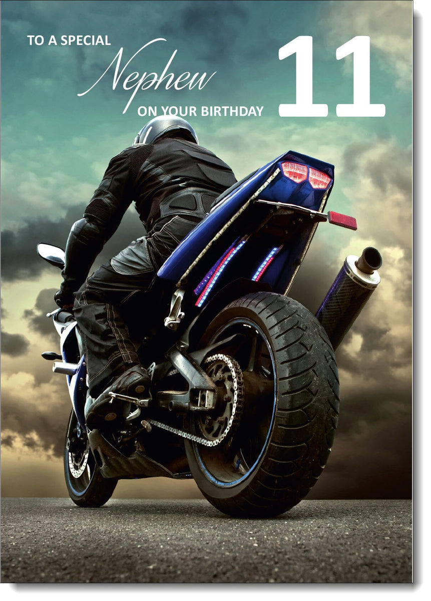 nephew-11th-birthday-card-age-11-motorbike-doodlecards