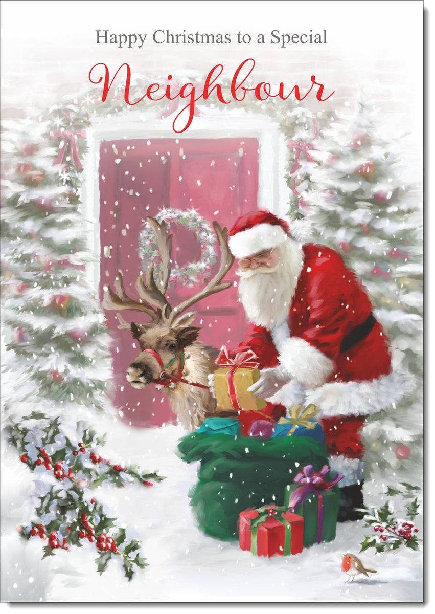 Olivia Samuel Weihnachtskarte „Forest Friends“ – A5 (148x210 Mm), Glänzend, Mit Umschlag