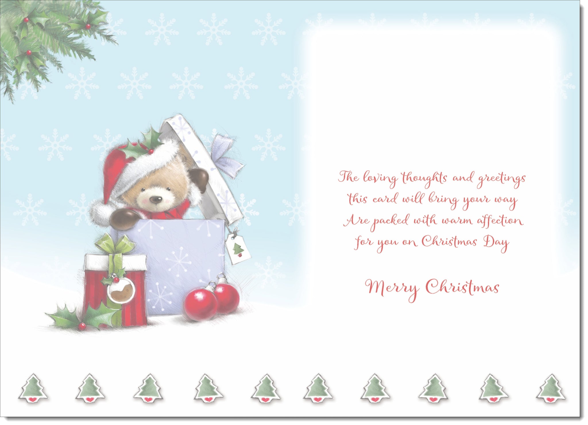 Niece Christmas Card Cute Bear in Christmas Parcel Niece Christmas Card Cute Bear in Christmas Parcel