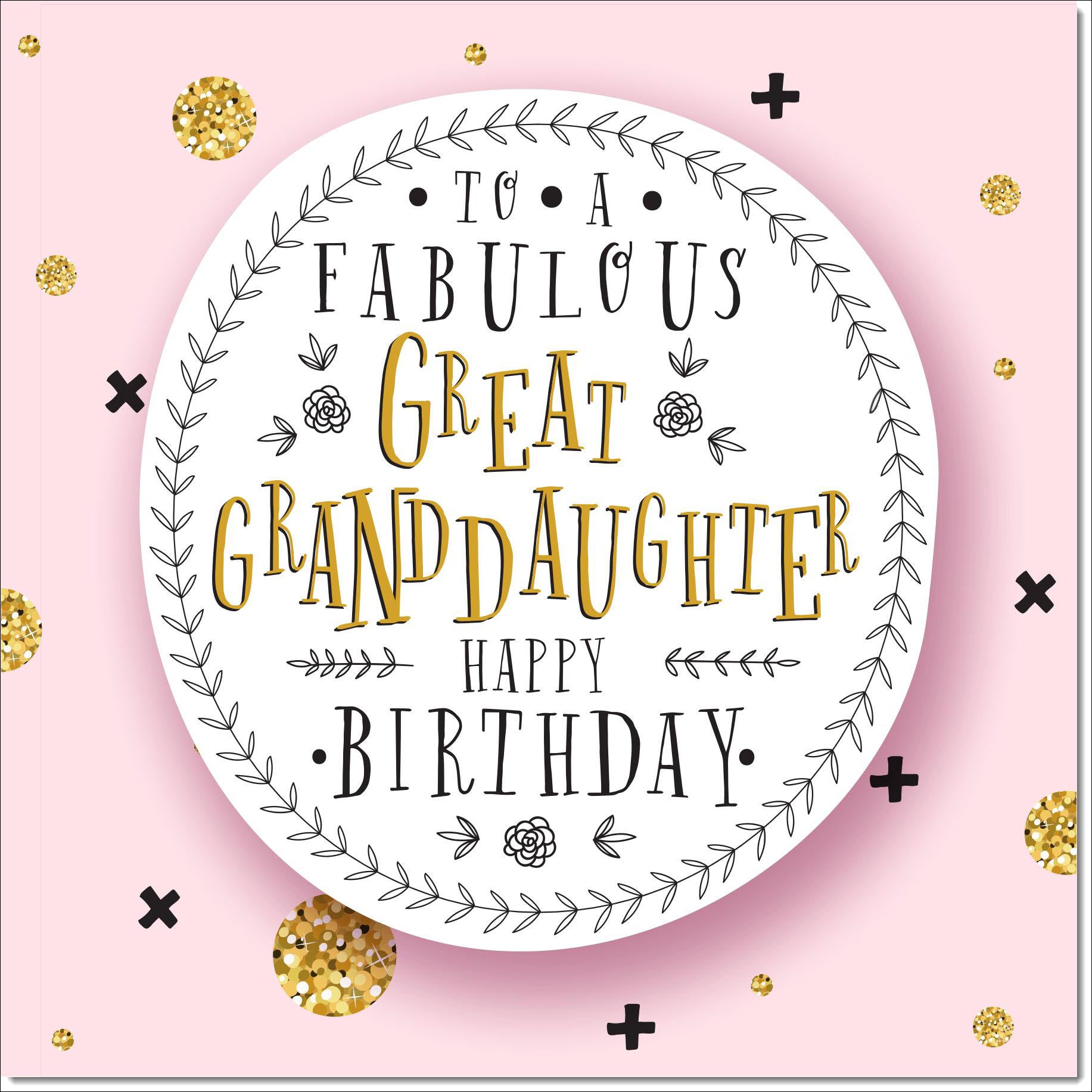 Regal Publishing Biglietto di auguri di compleanno tradizionale con scritta Great Granddaughter, 22,9 x 15,2 cm Regal Publishing Biglietto di auguri di compleanno tradizionale con scritta Great Granddaughter, 22,9 x 15,2 cm