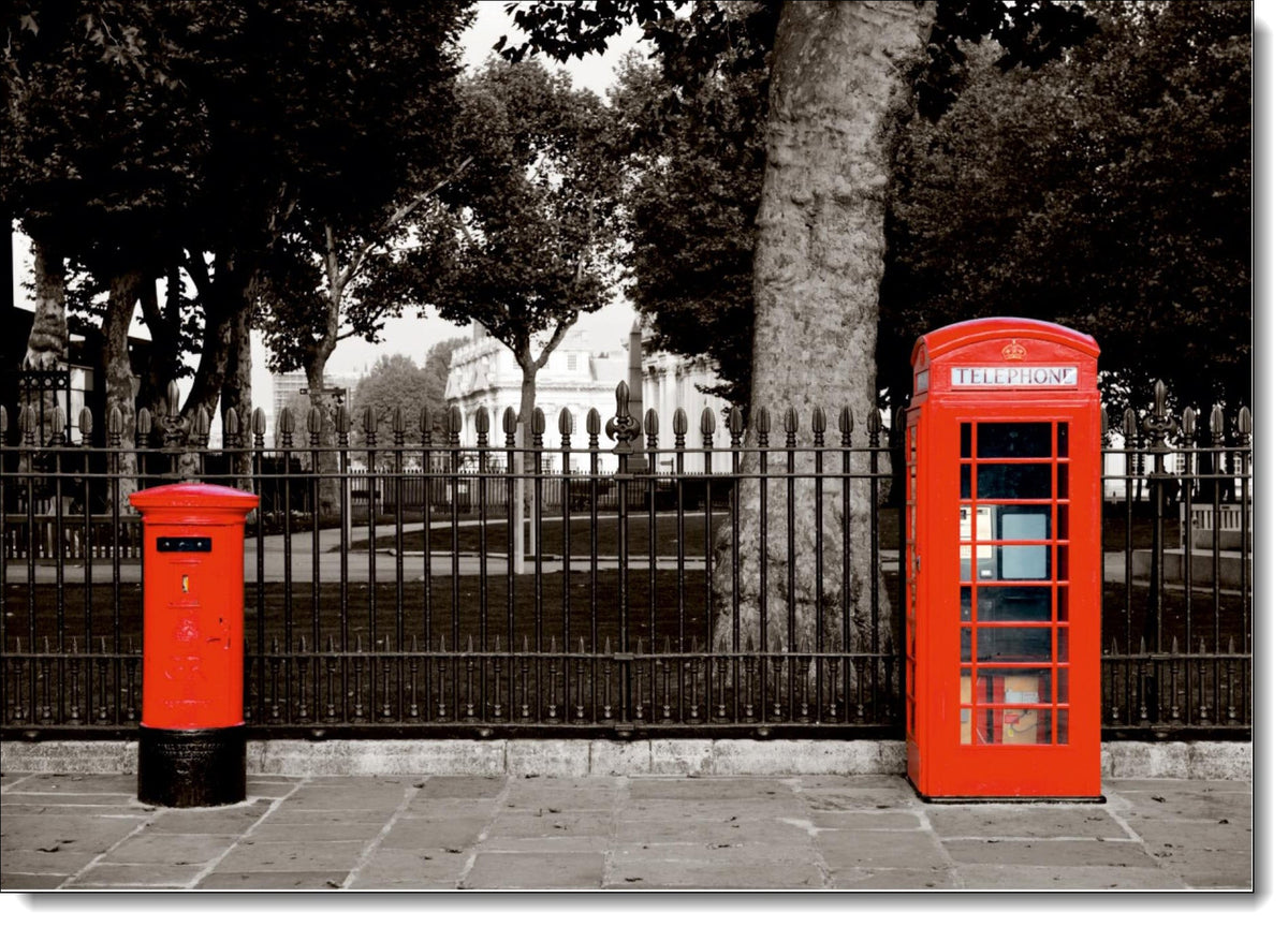 Photographic Birthday Card Red Postbox and Telephone Box – doodlecards