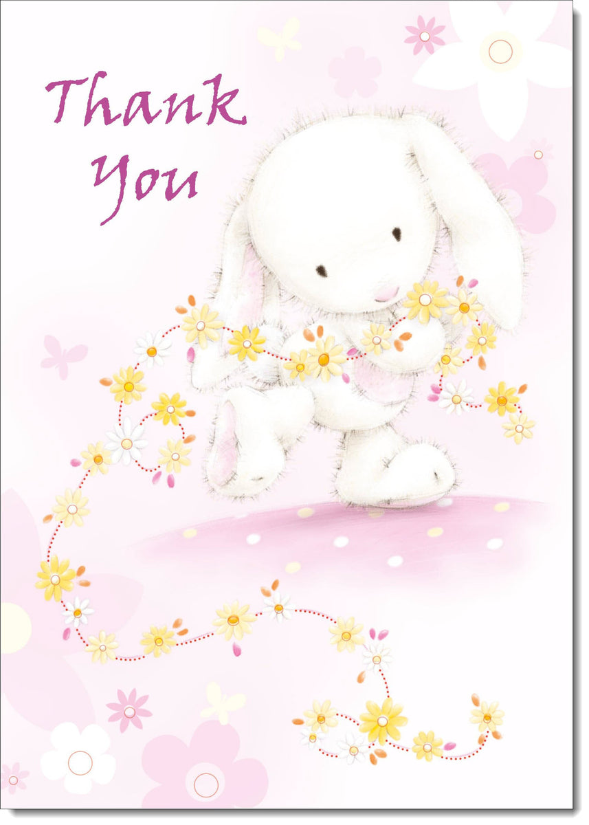 Thank You Card Cute Rabbit – doodlecards