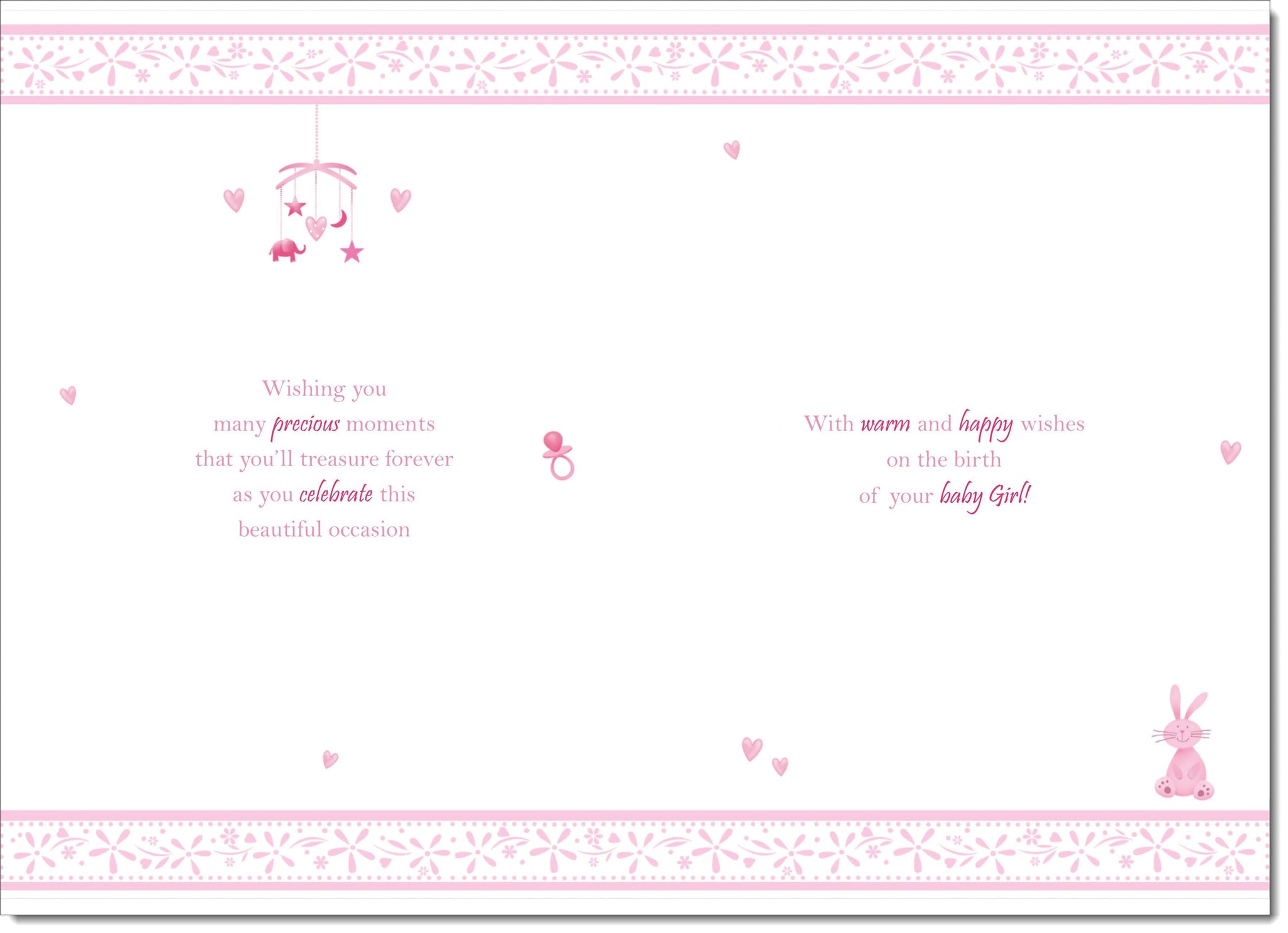 Congratulations Baby Girl Card Hallmark Baby Girl Birth Congratulations  Card - Traditional Design With... New Baby Gift Card, image size:2048x1483
