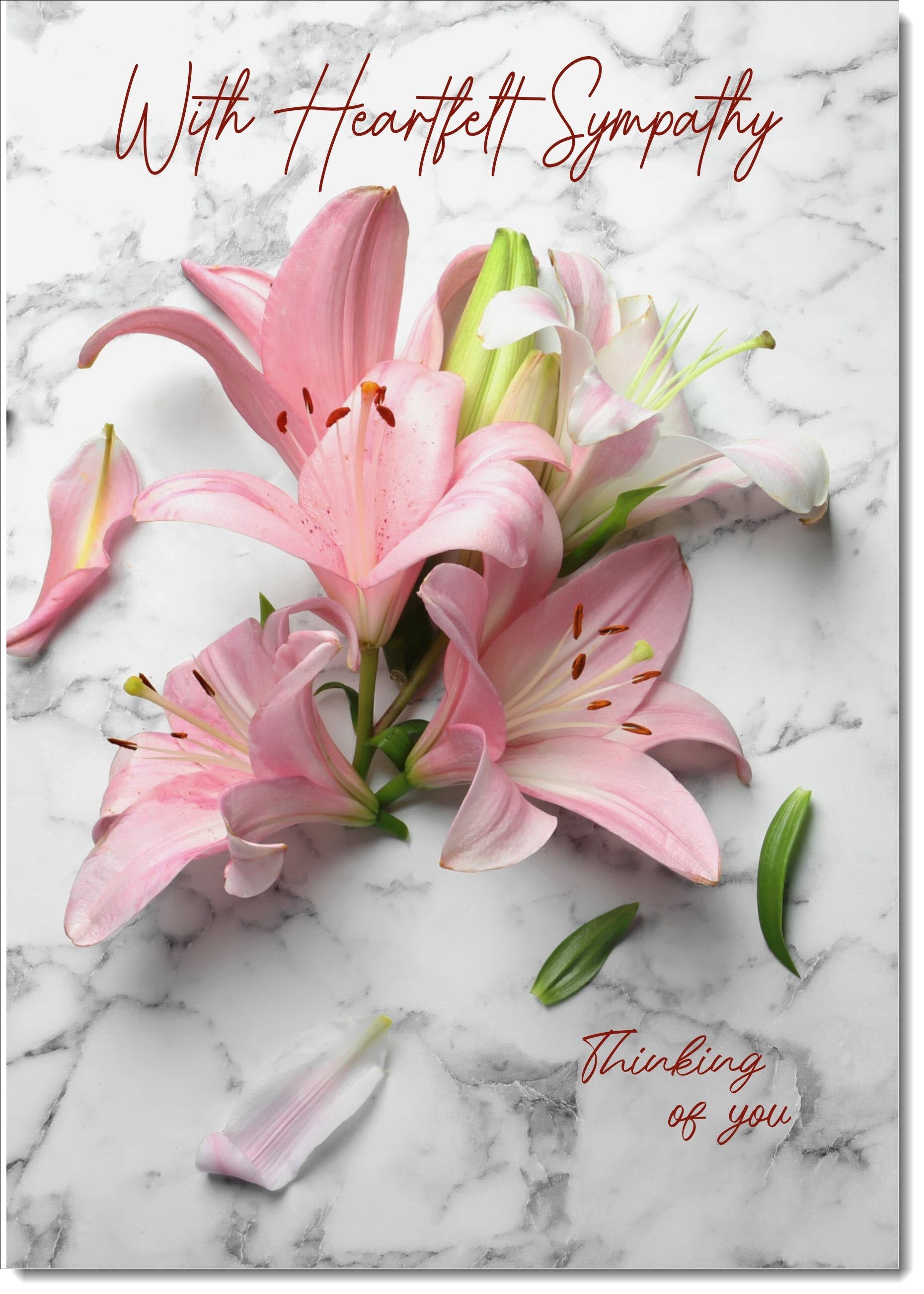 peace lily sympathy message Sympathy Condolence Bereavement Card Lilies – doodlecards