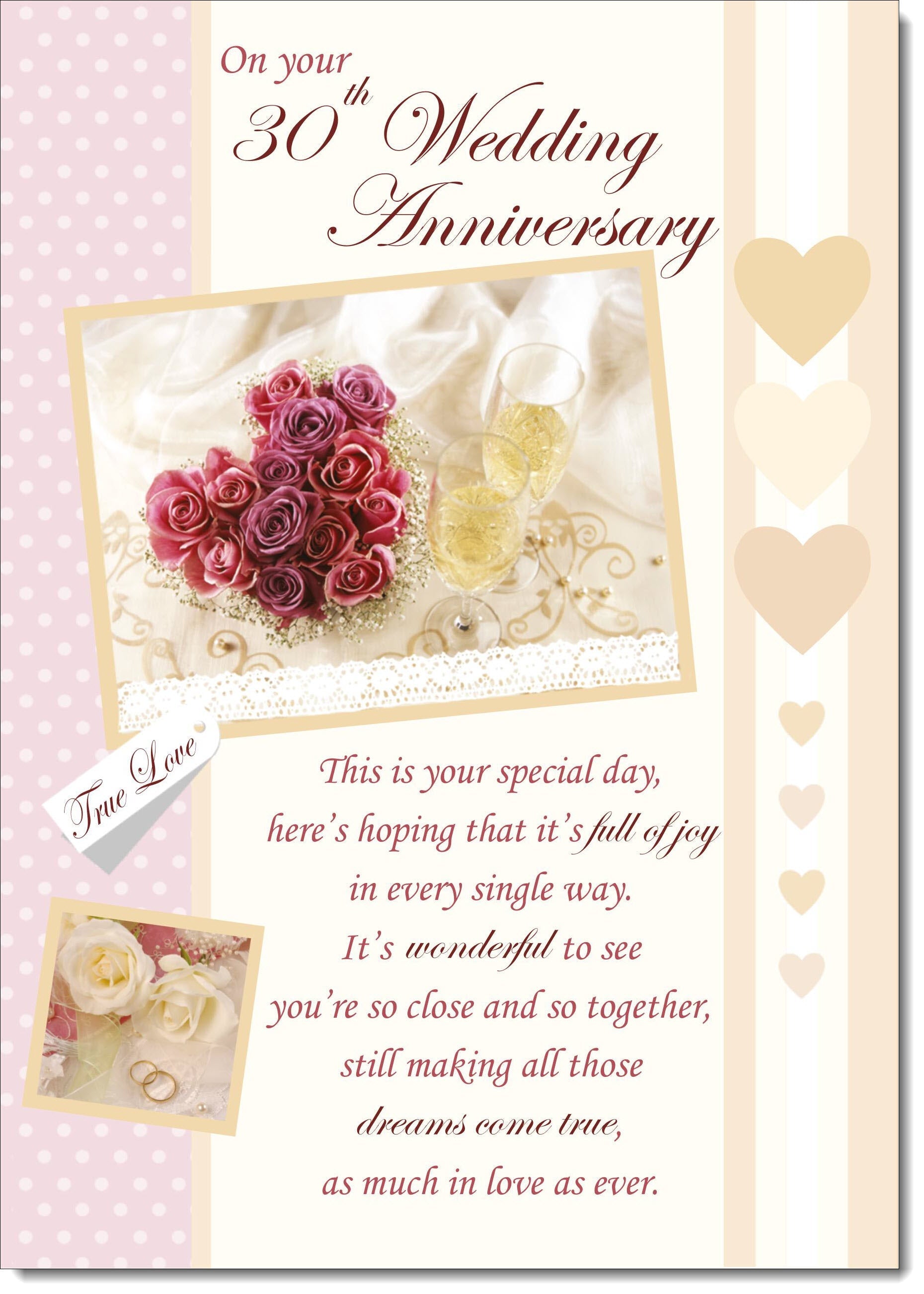 Husband Pearl 30th Wedding Anniversary Card – BigaMart
