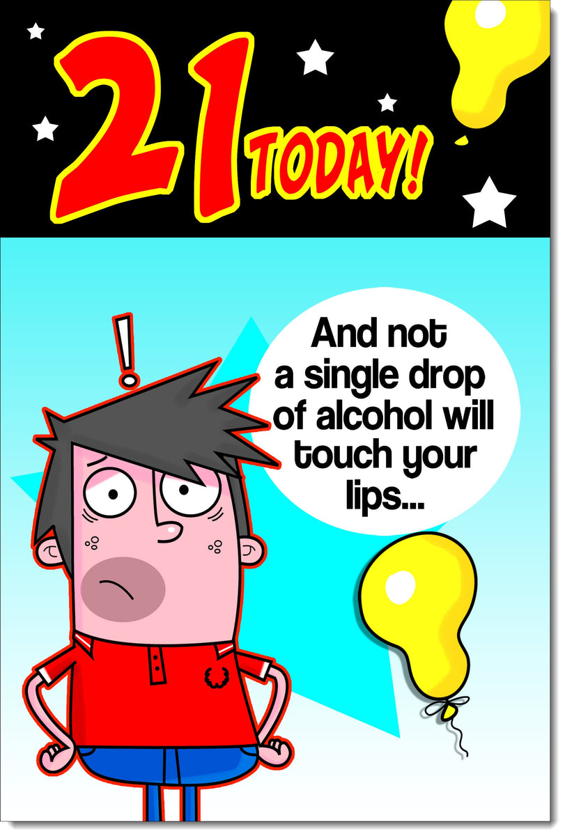 21st Birthday Card Age 21 for Him Funny – doodlecards