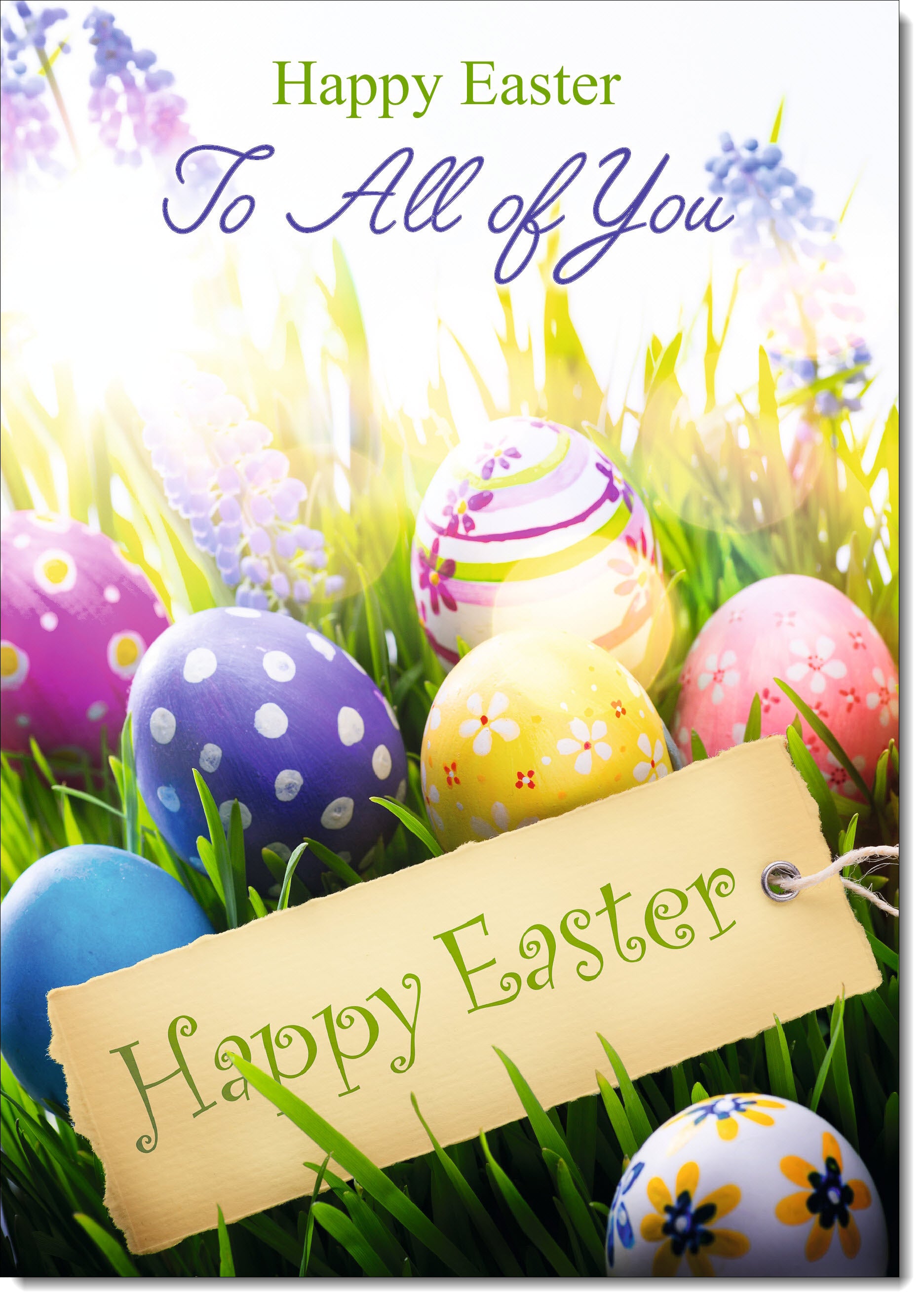 All Easter All Of You Easter Card Colourful Happy Easter Eggs – doodlecards